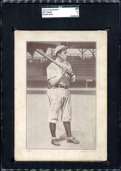 Plow Boy Tobacco Joe Tinker Chicago Cubs SGC 40