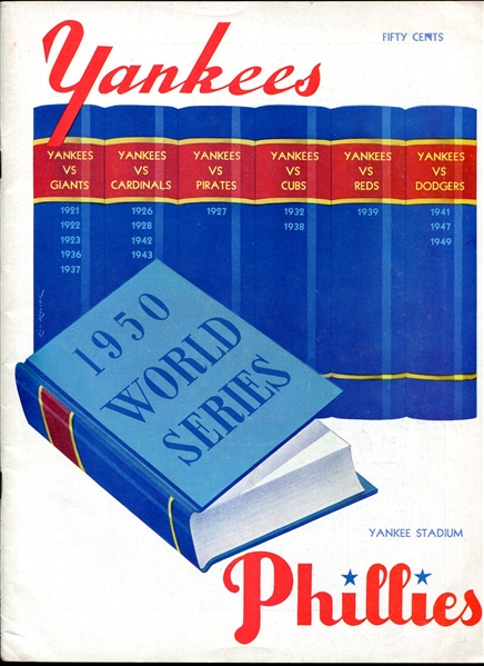 1950 World Series Programs Yankees & Phillies Unscored