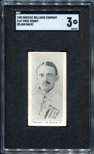 E107 Fred Tenney SGC 3 Highest Graded