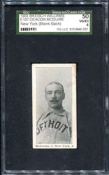 E107 Deacon McGuire New York SGC 50 Highest Graded