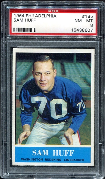 1964 Philadelphia #185 Sam Huff PSA 8