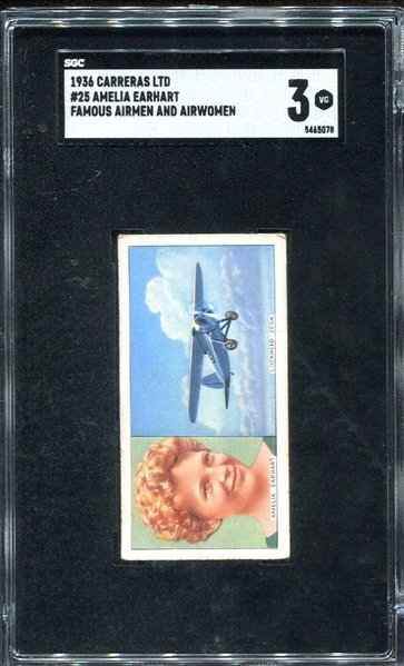 1936 Carreras #25 Amelia Earhart SGC 3