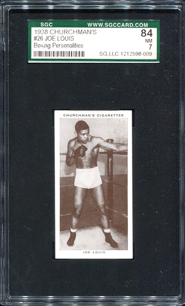 1938 Churchmans #26 Joe Louis SGC 84