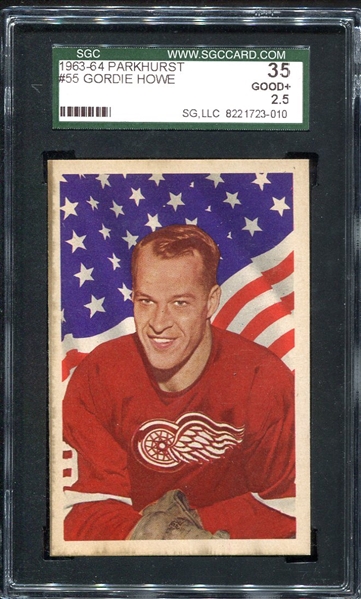 1963-64 Parkhurst #55 Gordie Howe SGC 35
