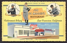 1940s Joe DiMaggios Restaurant Postcard