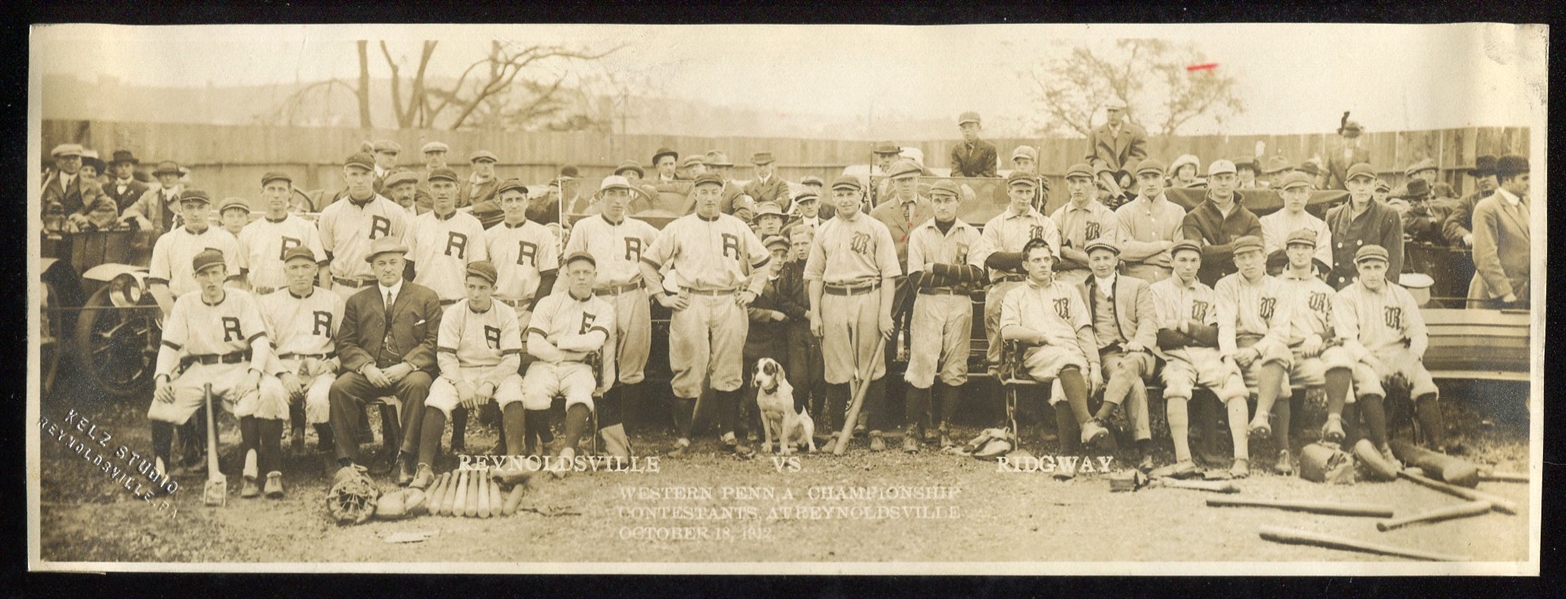 1912 Western Pennsylvania Baseball Championship Fold-Out Postcard