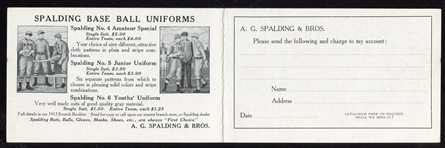 1917 Spalding Fold-Out Advertising Postcard