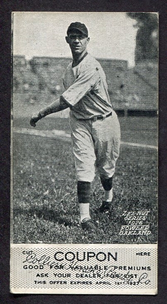 1926 Zeenut Fowler Oakland With Coupon