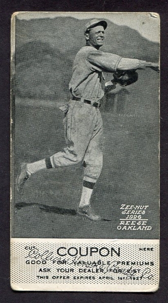 1926 Zeenut Reese Oakland With Coupon