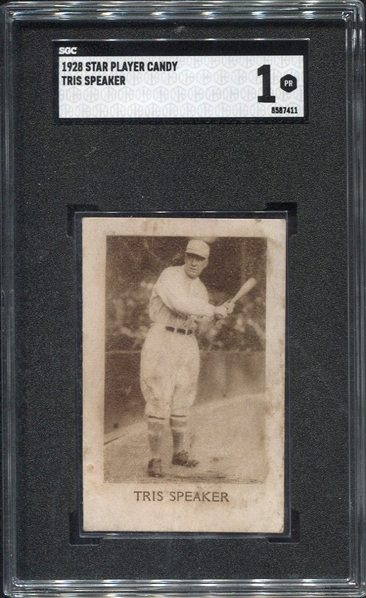 1928 Star Player Candy Tris Speaker SGC 1