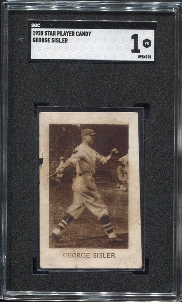 1928 Star Player Candy George Sisler SGC 1