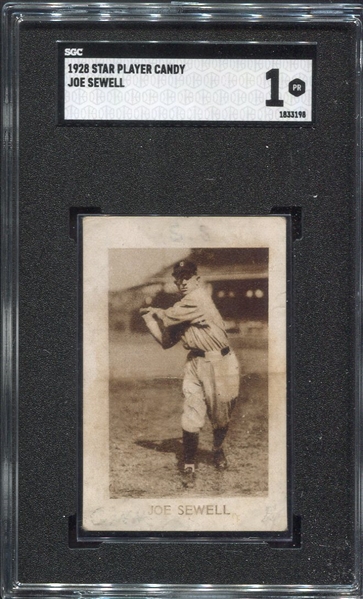1928 Star Player Candy Joe Sewell SGC 1