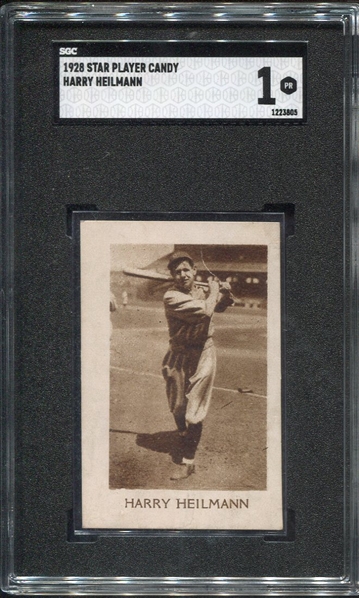 1928 Star Player Candy Harry Heilmann SGC 1