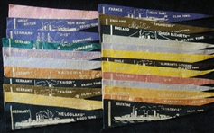1910s BF13 Battleship Pennants Lot of 59 Mostly Different