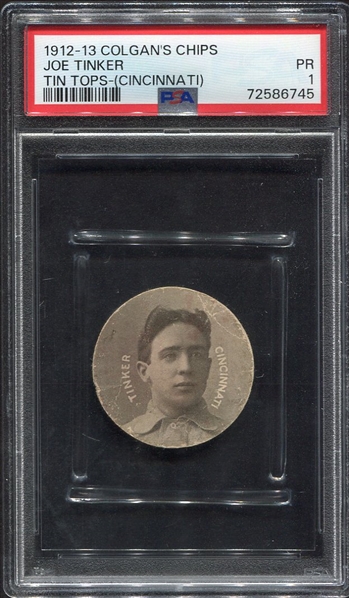 E270-2 Colgans Tin Tops Joe TInker Cincinnati PSA 1