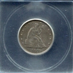 1876 20 Cent Piece ICG AU 50 Details 