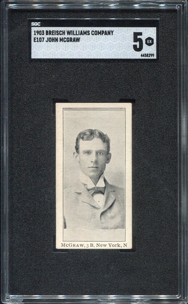 E107 John McGraw New York SGC 5 Highest Graded