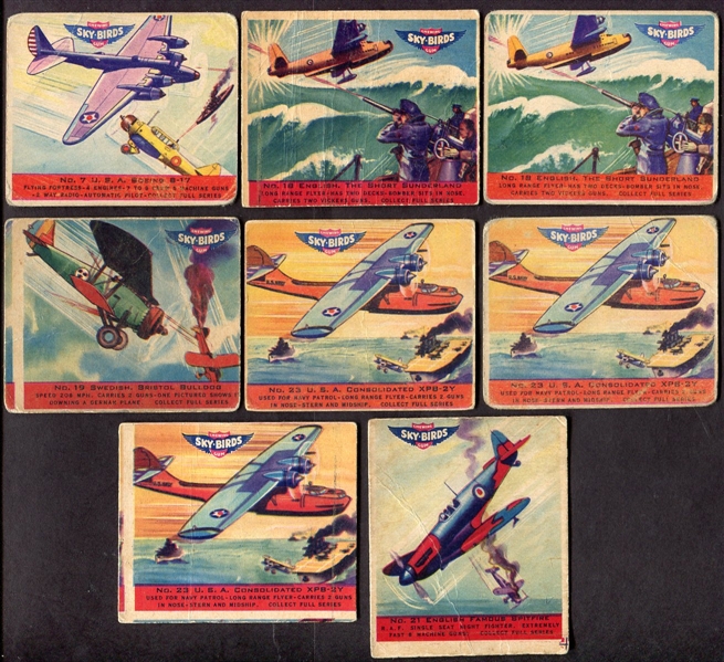 1941 Goudey Sky Birds Lot of 8