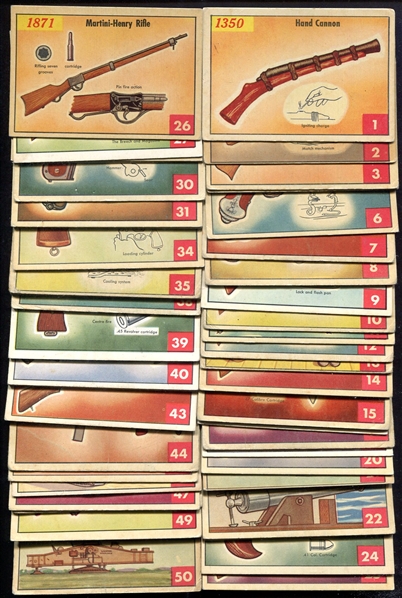 1953 Parkhurst Guns & Pistols Complete Set of 50