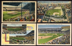 8 Different Ball Park Postcards All Postmarked 1939