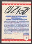 General Colin Powell Signed Desert Storm Card