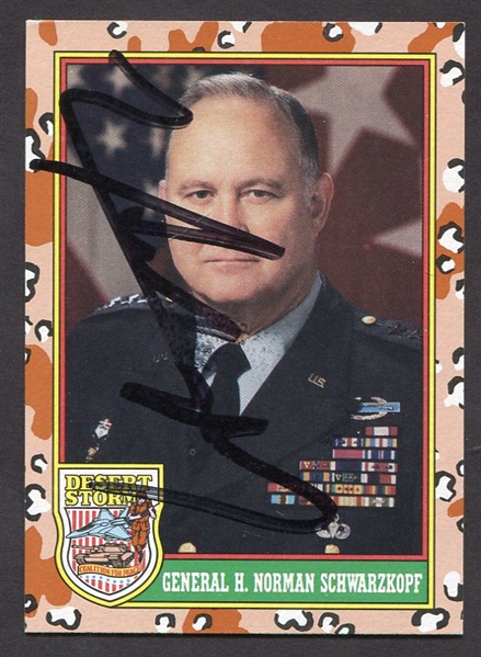 General Norman Schwarzkopf Signed Card