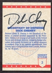 Dick Cheney Signed Desert Storm Card