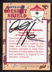 Dan Quayle Twice Signed Desert Shield Card