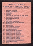 1910-11 T51 Murad First Series Coupon