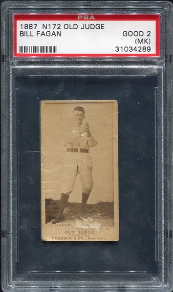N172 Old Judge Bill Fagan PSA 2MK
