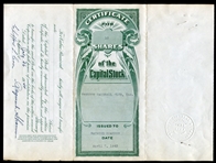 1943 Trenton Baseball Club Stock Certificate