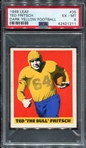 1948 Leaf #35 Ted Fritsch Dark Yellow Football PSA 6