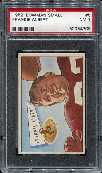 1952 Bowman Small #5 Frankie Albert PSA 7
