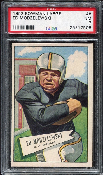 1952 Bowman Large #8 Ed Modzelewski PSA 7