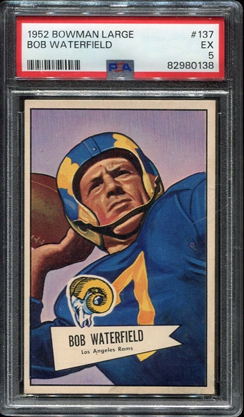 1952 Bowman Large #137 Bob Waterfield PSA 5