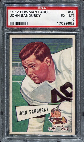 1952 Bowman Large #50 John Sandusky PSA 6