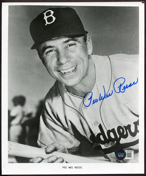 Pee Wee Reese Signed Photo Beckett Certified