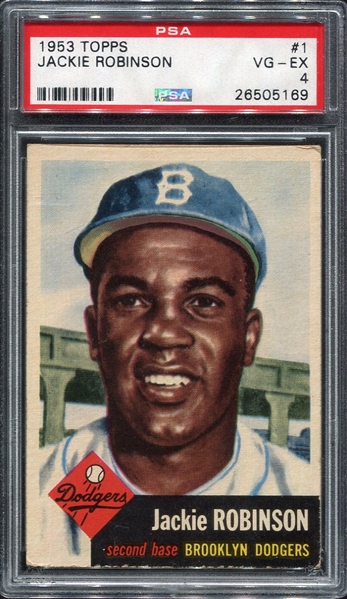 1953 Topps #1 Jackie Robinson PSA 4