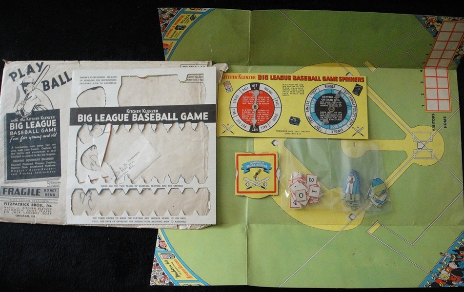 1940s Kitchen Klenzer Baseball Game Complete w/Mailer