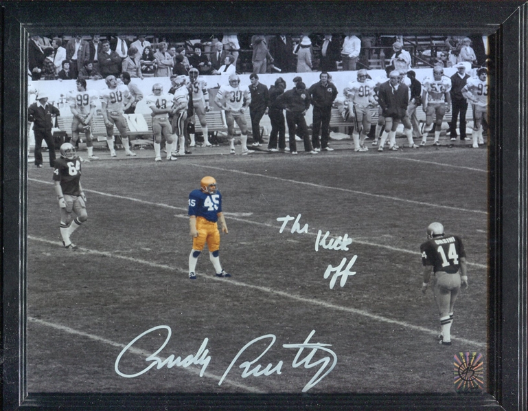 Rudy Ruettiger Signed Notre Dame 8x10 "The Kick Off"