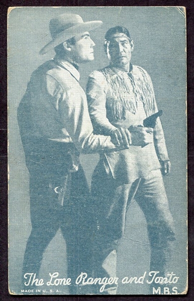 1938 Lone Ranger & Tonto Exhibits Card
