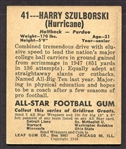 1948 Leaf Football #41c Harry Szulborksi