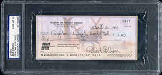 Bob Gibson Signed Check PSA/DNA Gem Mint 10