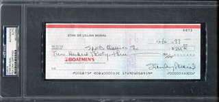 Stan Musial Signed Check PSA/DNA Authentic