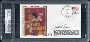 Pete Rose Autographed 4193 Hits Postal Cover PSA/DNA