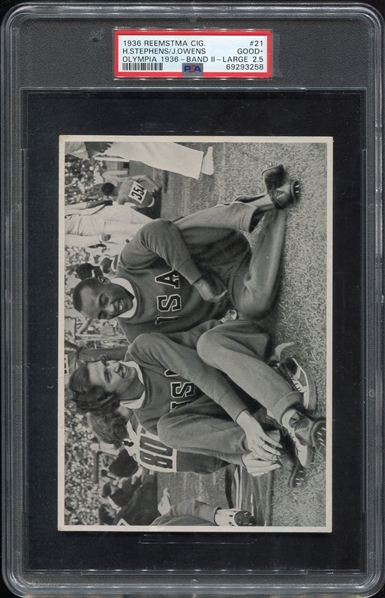 1936 Reemstma Cigarettes #21 Jesse Owens PSA 2.5
