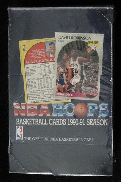1990-91 NBA Hoops Series 1 Sealed Box