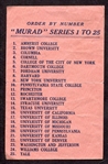 1910-11 T51 Murad First Series Coupon