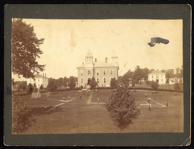 Circa 1870s Albumen Photo of Baseball Game 