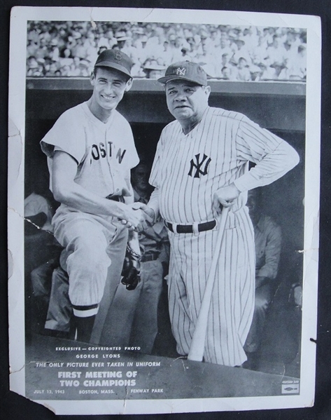 1943 Babe Ruth & Ted Williams Meeting of Champions 